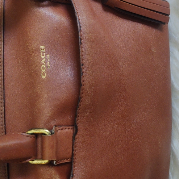 Coach Legacy Haley Leather Top Handle Satchel # 23574 in British Tan - Picture 3 of 17